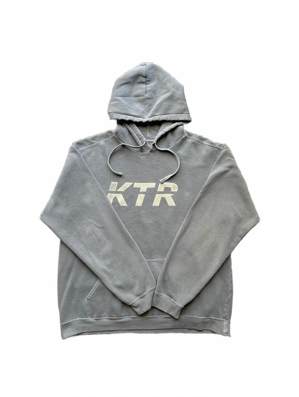 KTR Know The Road Vintage Wash Oversized Hoodie Gray Streetwear